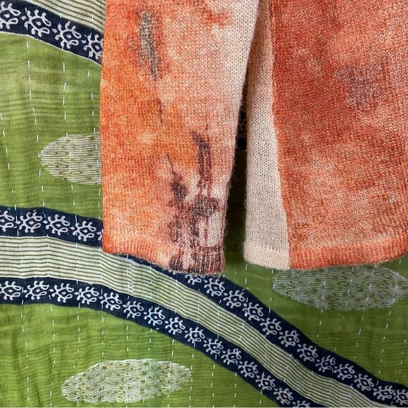 Coldwater Creek Painted Autumn Wool Blend Cardigan Size Small - Picture 5 of 13